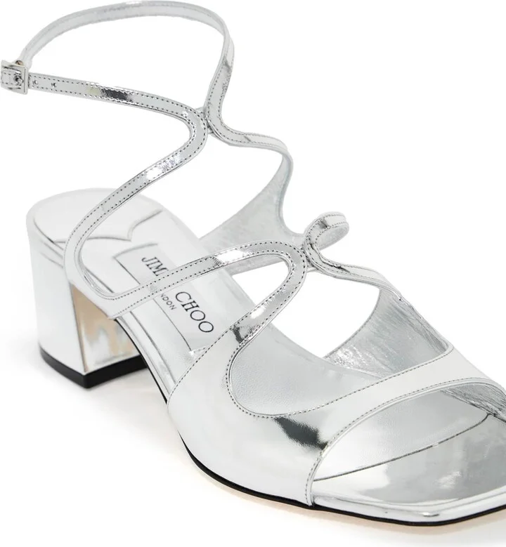 JIMMY CHOO 'metallic leather azilia 45 - Image 4
