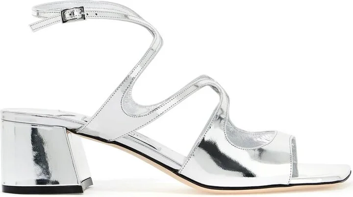 JIMMY CHOO 'metallic leather azilia 45