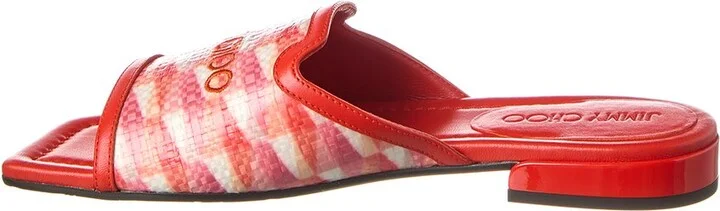 Jimmy Choo Nako Woven & Leather Flat - Image 2