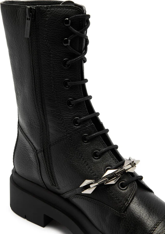 Jimmy Choo Nari 40 Chunky Grained-leather Ankle Boots - Image 4
