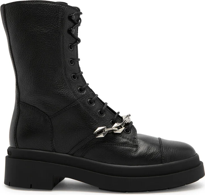 Jimmy Choo Nari 40 Chunky Grained-leather Ankle Boots