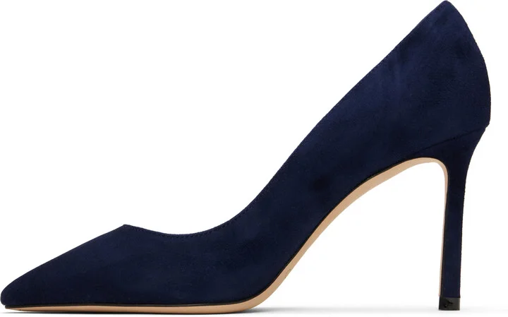 Jimmy Choo Navy Romy 85 Heels - Image 3