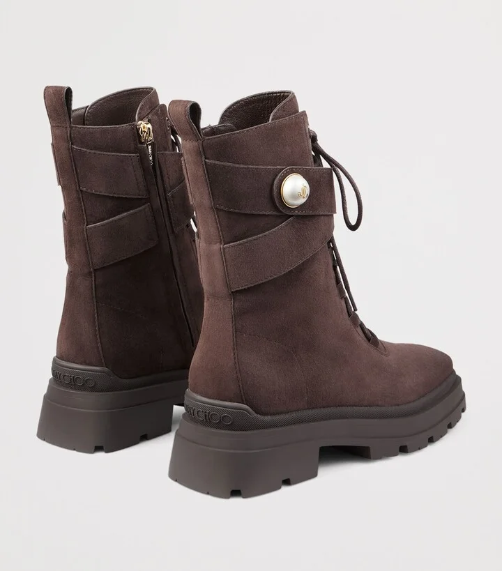 Jimmy Choo Noemi 45 Suede Biker Boots - Image 3