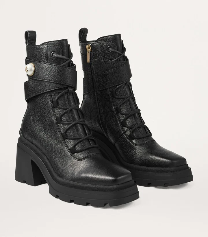Jimmy Choo Noemi 80 Leather Biker Boots - Image 2