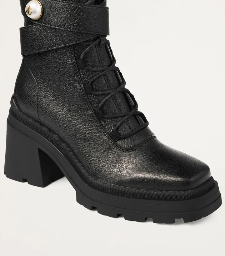 Jimmy Choo Noemi 80 Leather Biker Boots - Image 3