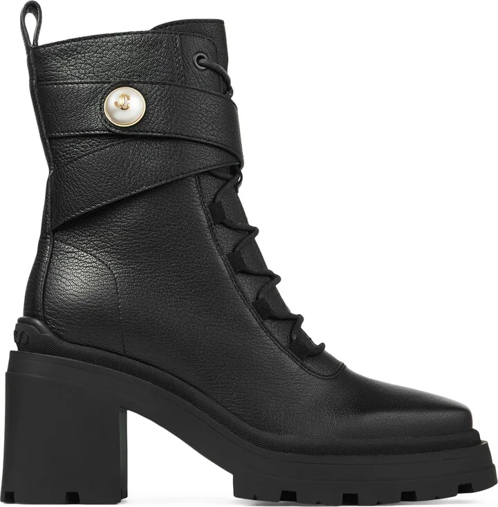 Jimmy Choo Noemi 80 Leather Biker Boots