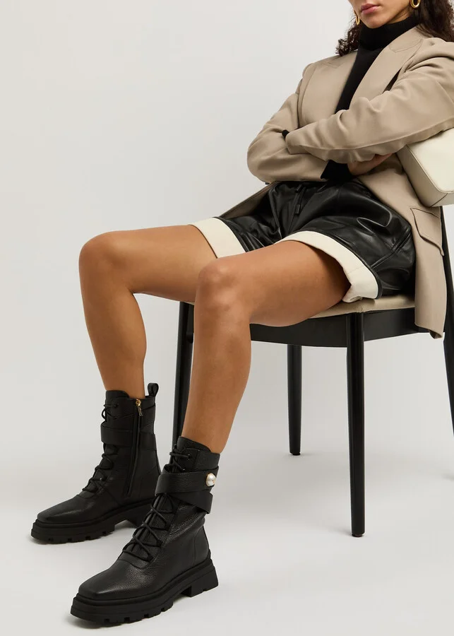 Jimmy Choo Noemi Chunky Leather Ankle Boots - Image 5