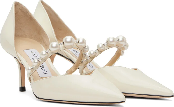 Jimmy Choo Off-White Aurelie 65 Heels - Image 4