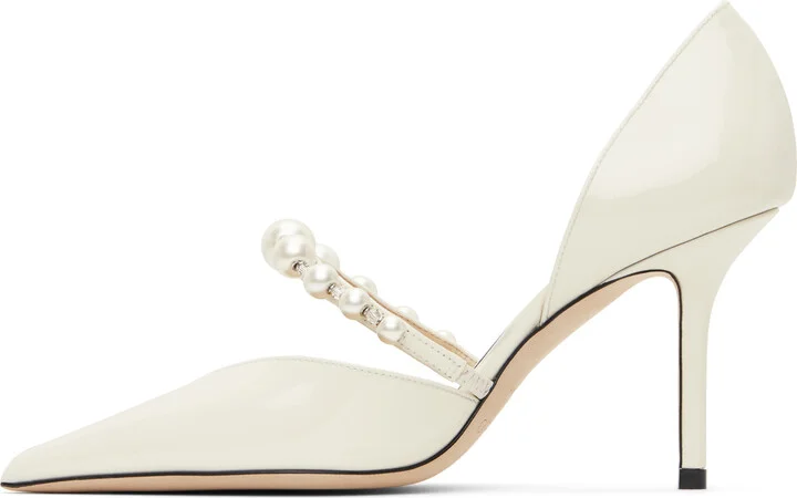 Jimmy Choo Off-White Aurelie 85 Heels - Image 3