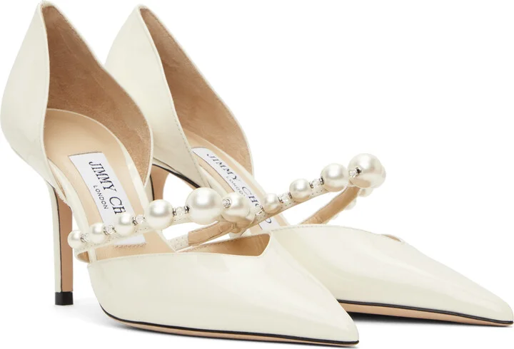 Jimmy Choo Off-White Aurelie 85 Heels - Image 4
