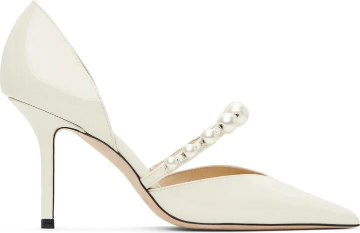 Jimmy Choo Off-White Aurelie 85 Heels