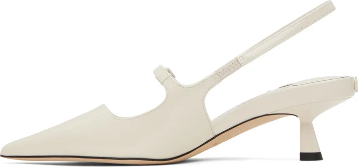 Jimmy Choo Off-White Didi 45 Heels - Image 3