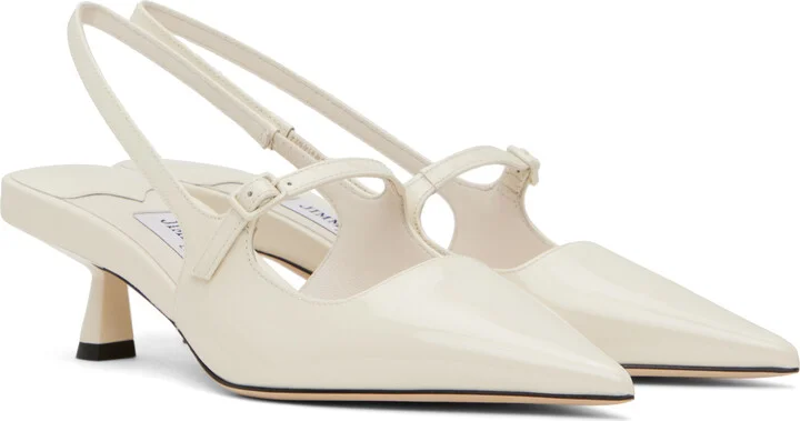 Jimmy Choo Off-White Didi 45 Heels - Image 4