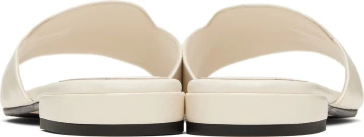 Jimmy Choo Off-White Dina Flat Sandals - Image 2