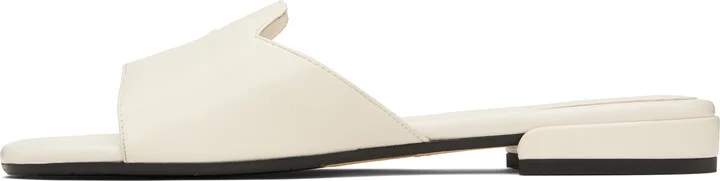 Jimmy Choo Off-White Dina Flat Sandals - Image 3