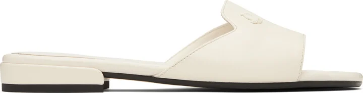 Jimmy Choo Off-White Dina Flat Sandals