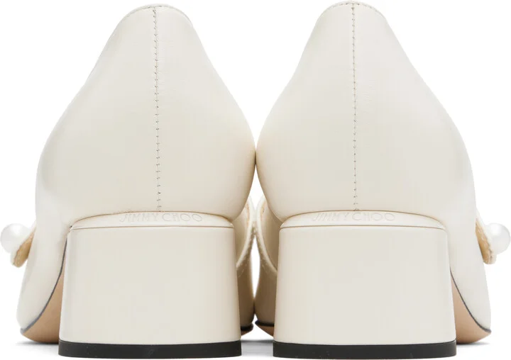 Jimmy Choo Off-White Elisa 45 Heels - Image 2