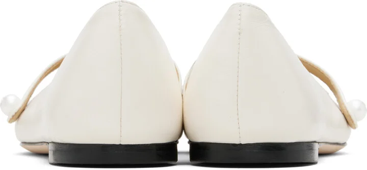 Jimmy Choo Off-White Elisa Ballerina Flats - Image 2