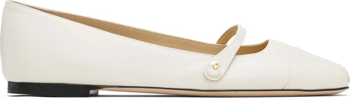 Jimmy Choo Off-White Elisa Ballerina Flats