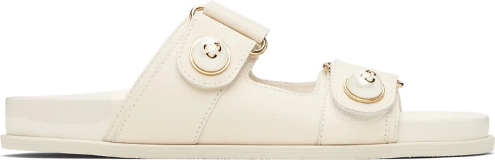 Jimmy Choo Off-White Fayence Sandals