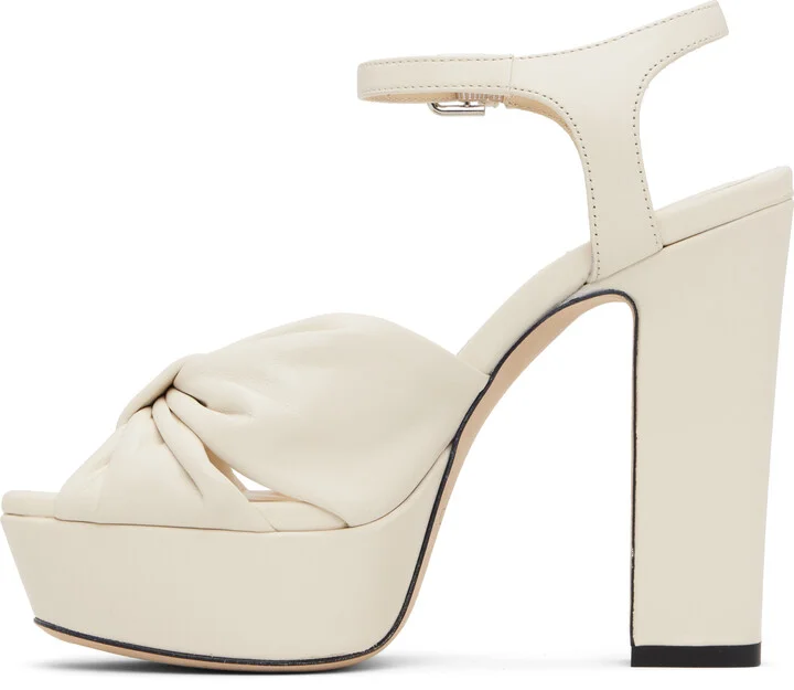 Jimmy Choo Off-White Heloise 120 Heeled Sandals - Image 3