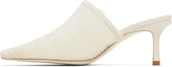 Jimmy Choo Off-White Lotta 65 Mules - Image 3