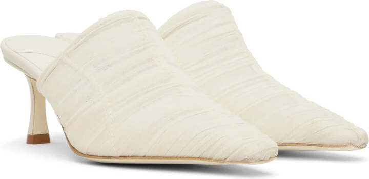 Jimmy Choo Off-White Lotta 65 Mules - Image 4