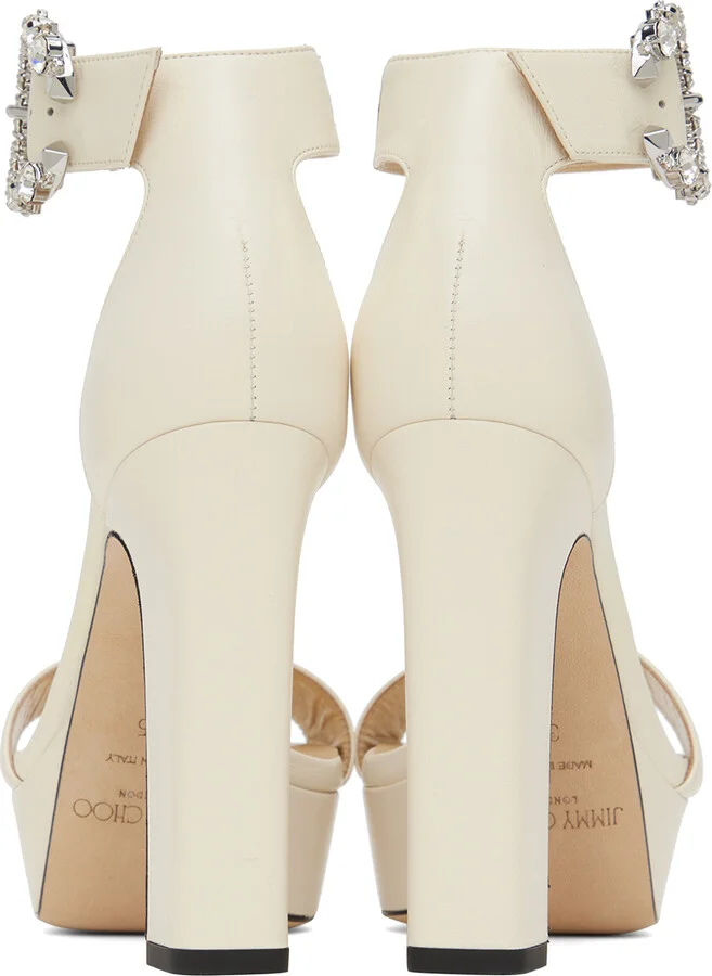 Jimmy Choo Off-White Mionne 120 Sandals - Image 2