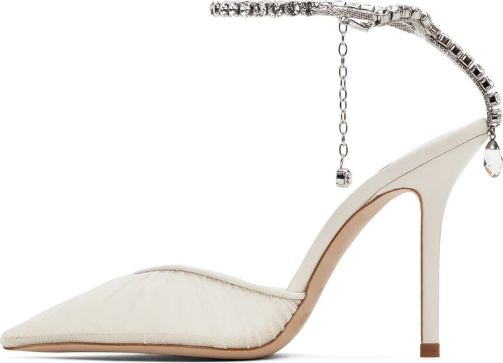 Jimmy Choo Off-White Saeda 100 Heels - Image 3