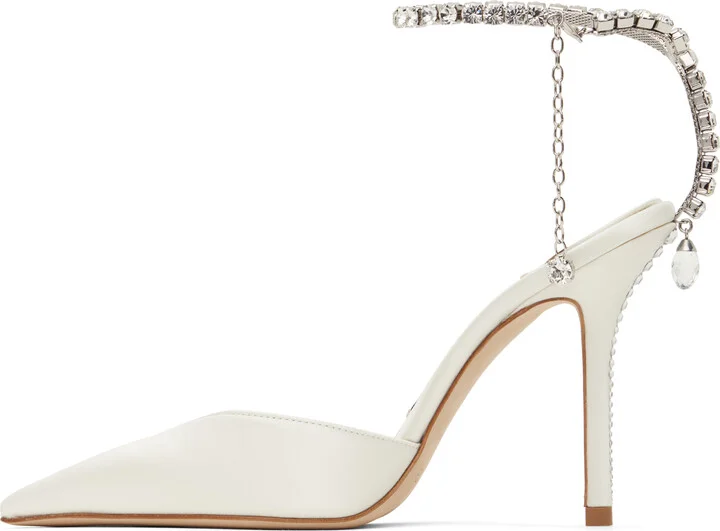 Jimmy Choo Off-White Saeda 100 Heels - Image 3