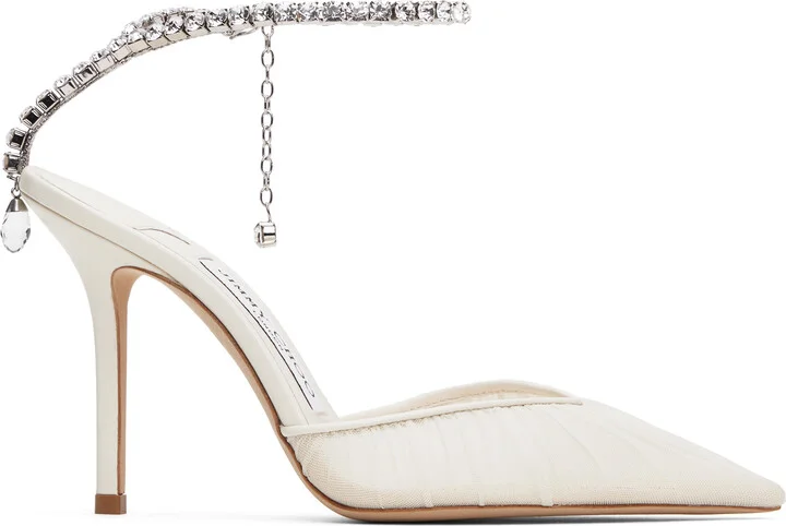 Jimmy Choo Off-White Saeda 100 Heels