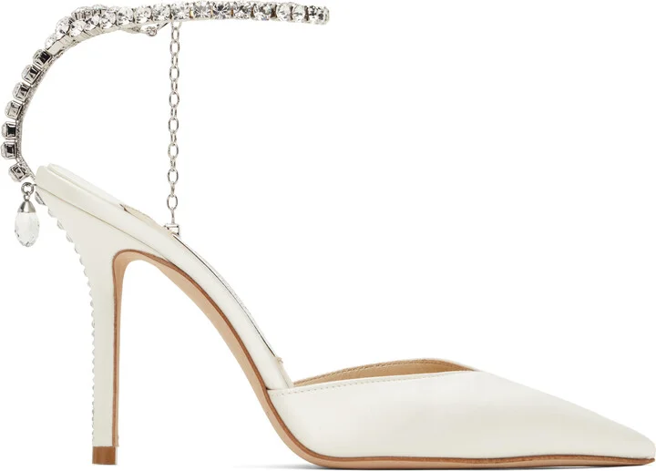 Jimmy Choo Off-White Saeda 100 Heels