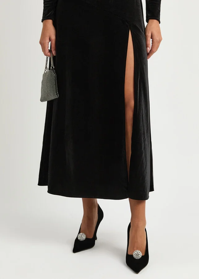 Jimmy Choo Orb 100 Crystal-embellished Velvet Pumps - Image 5