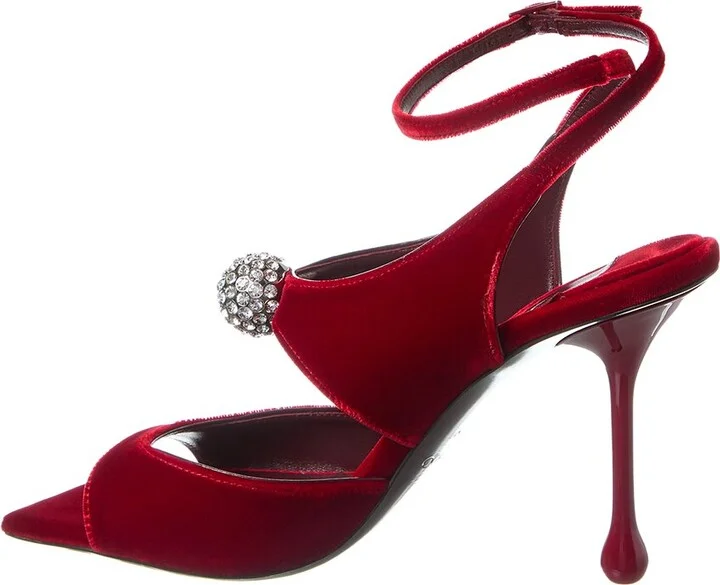 Jimmy Choo Orb 95 Velvet Sandal - Image 2