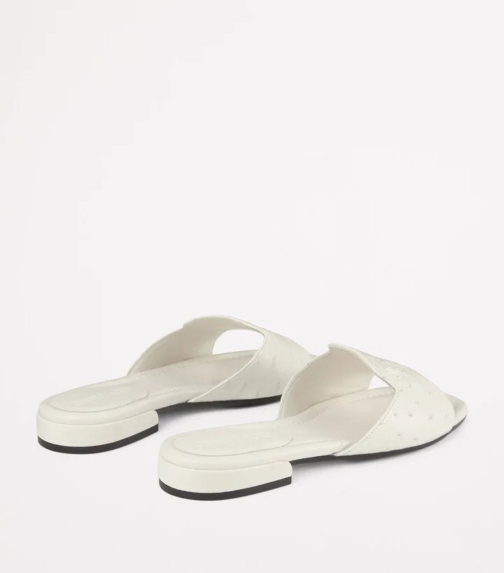 Jimmy Choo Ostrich Leather Dina Sandals - Image 4