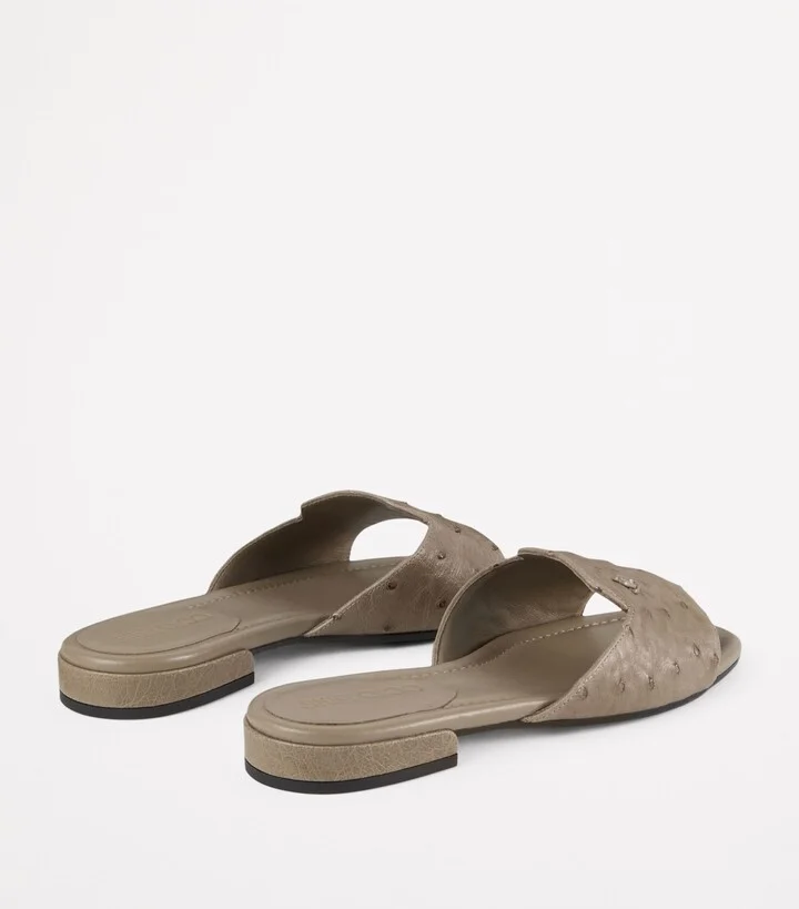Jimmy Choo Ostrich Leather Dina Sandals - Image 4