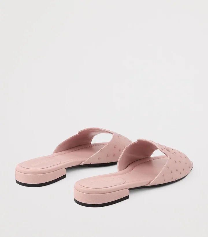 Jimmy Choo Ostrich Leather Dina Sandals - Image 3