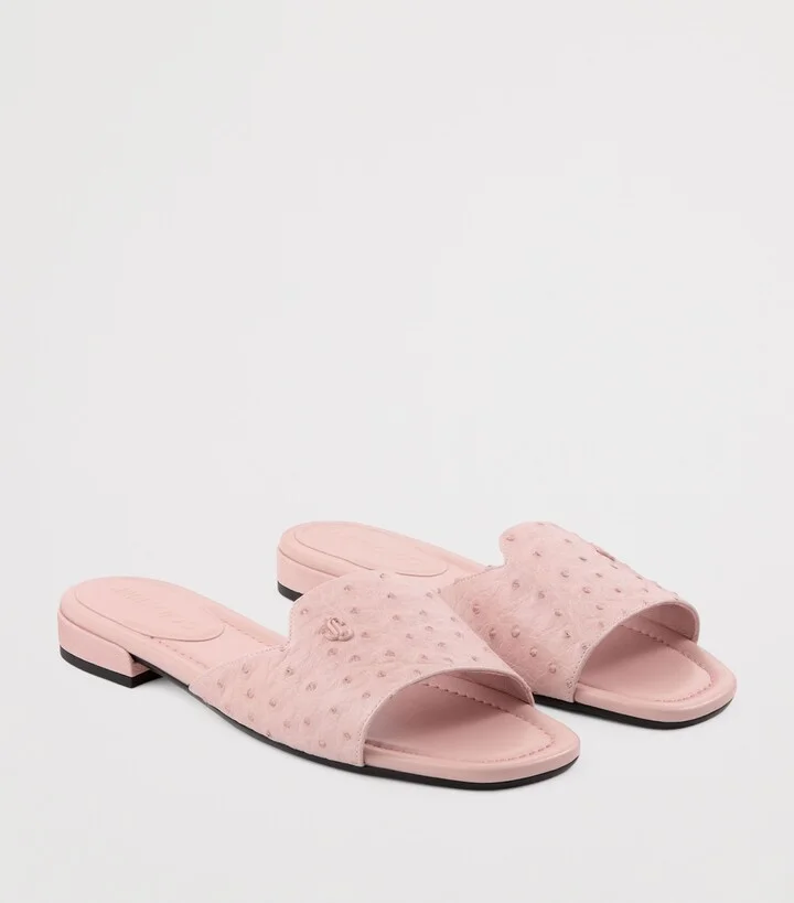 Jimmy Choo Ostrich Leather Dina Sandals - Image 4