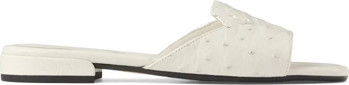 Jimmy Choo Ostrich Leather Dina Sandals