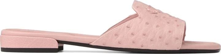Jimmy Choo Ostrich Leather Dina Sandals