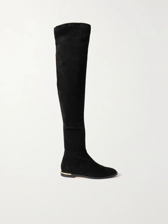 Jimmy Choo - Palina Stretch-suede Over-the-knee Boots - Black