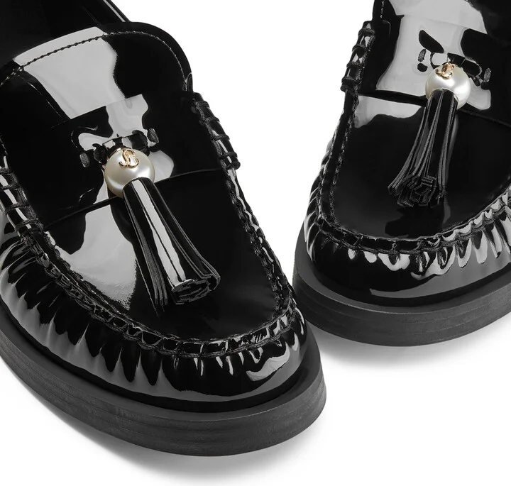 Jimmy Choo Patent Leather Addie Loafers - Image 5