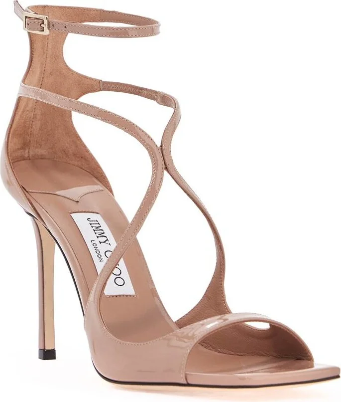 JIMMY CHOO patent leather azia 95 sandals - Image 4