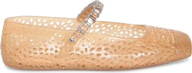 Jimmy Choo Perforated Embellished Ballerina Flats