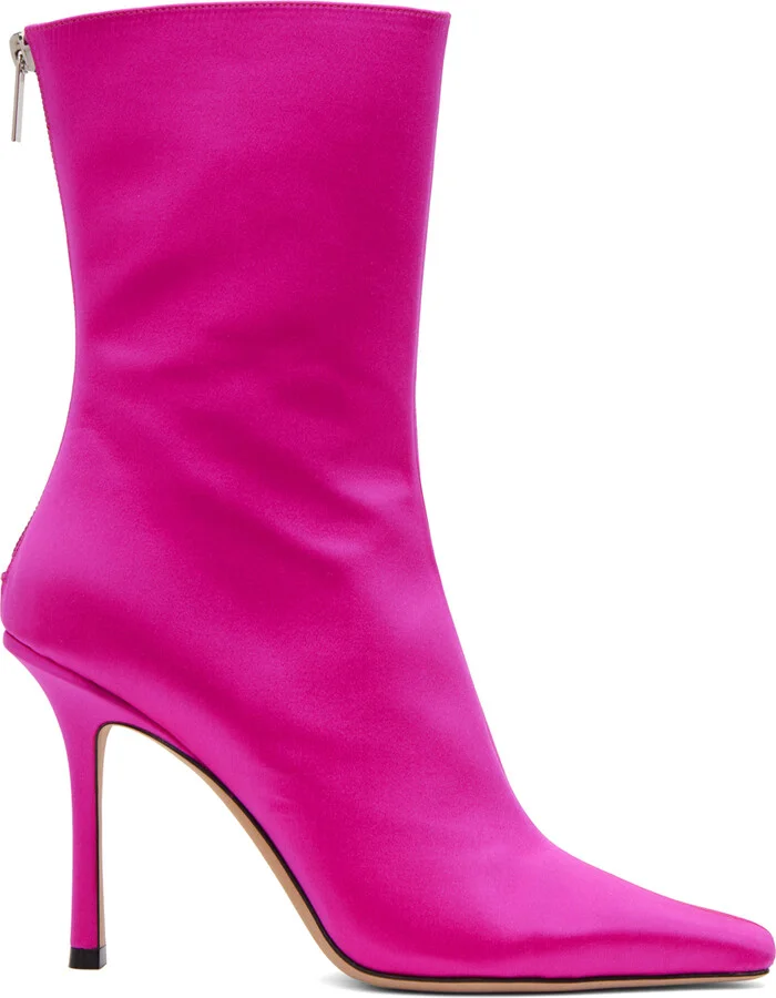 Jimmy Choo Pink Agathe 100 Boots