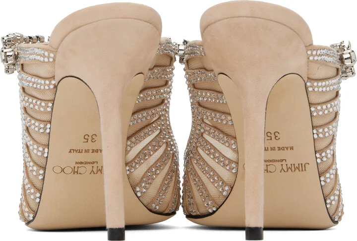 Jimmy Choo Pink Bing 100 Mules - Image 2