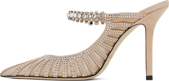 Jimmy Choo Pink Bing 100 Mules - Image 3