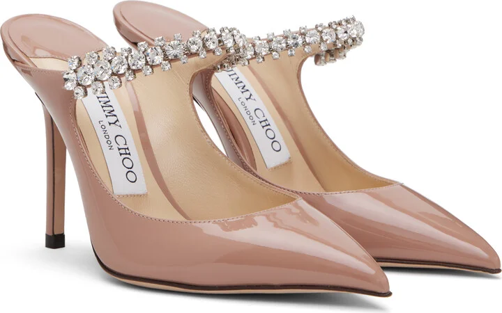Jimmy Choo Pink Bing 100 Mules - Image 4