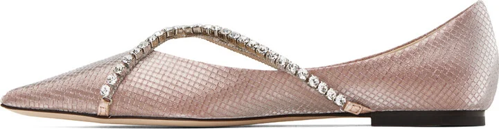 Jimmy Choo Pink Genevi Ballerina Flats - Image 3