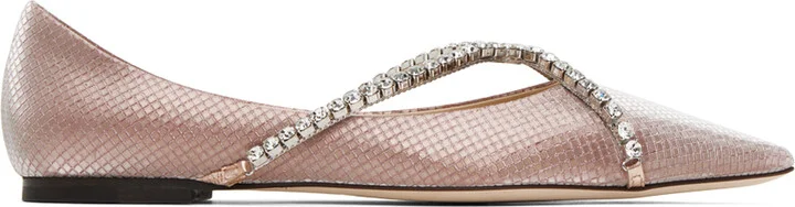 Jimmy Choo Pink Genevi Ballerina Flats